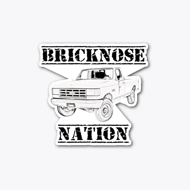 BRICKNOSE NATION sticker 